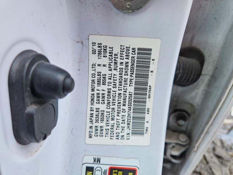 Продаж на аукціоні авто 2010 Honda Insight, vin: JHMZE2H74AS032587, номер лоту: 46177086