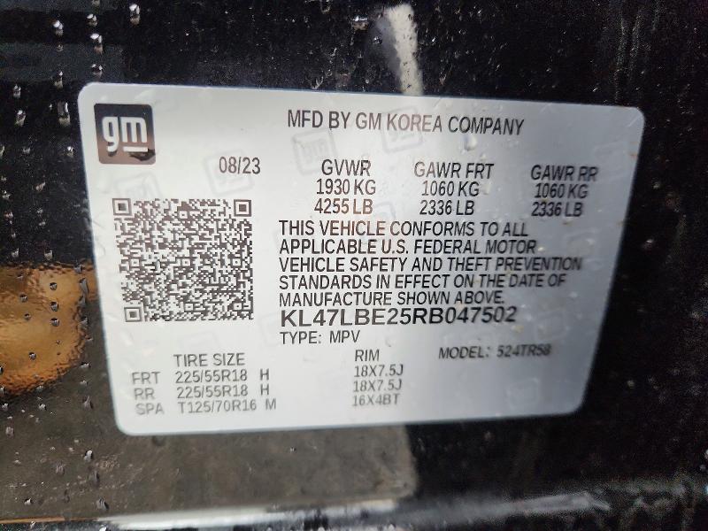 79998375 :رقم المزاد ، KL47LBE25RB047502 vin ، 2024 Buick Envista مزاد بيع