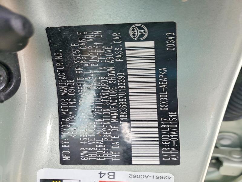 2007 Toyota Avalon მანქანა იყიდება აუქციონზე, vin: 4T1BK36B97U183393, აუქციონის ნომერი: 45716866