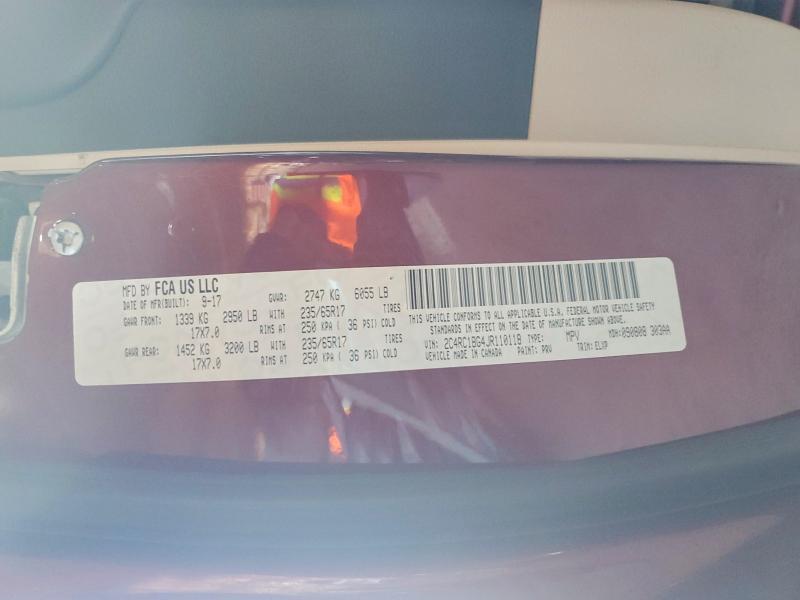 47570796 :رقم المزاد ، 2C4RC1BG4JR110118 vin ، 2018 Chrysler Pacifica مزاد بيع