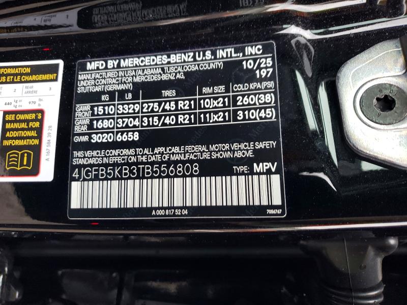 2026 Mercedes-benz Gle მანქანა იყიდება აუქციონზე, vin: 4JGFB5KB3TB556808, აუქციონის ნომერი: 47177056