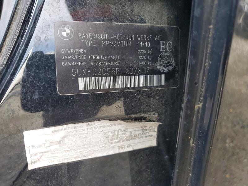 46054306 :رقم المزاد ، 5UXFG2C56BLX07807 vin ، 2011 Bmw X6 مزاد بيع