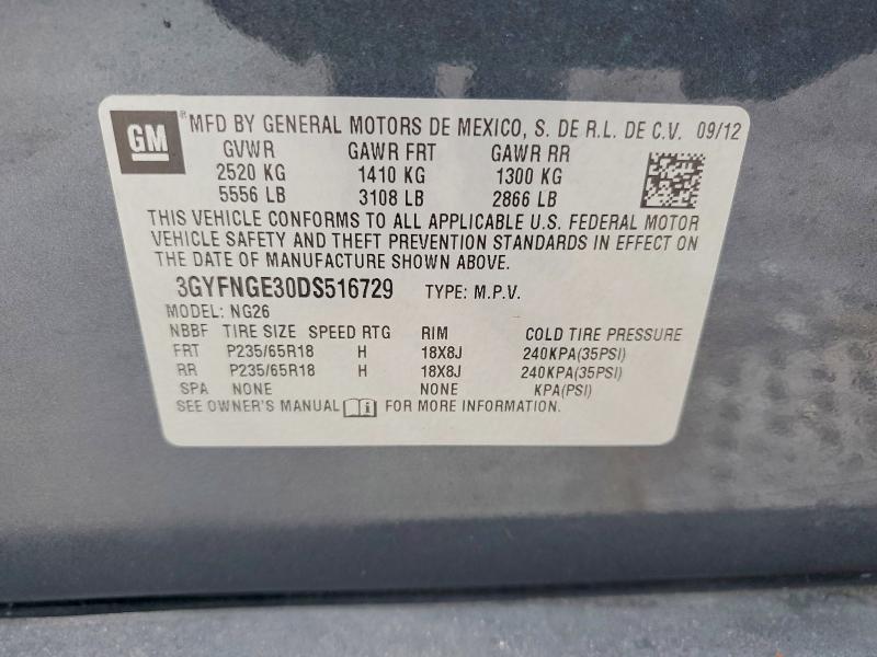 Aukcja sprzedaży 2013 Cadillac Srx, vin: 3GYFNGE30DS516729, numer aukcji: 47908836