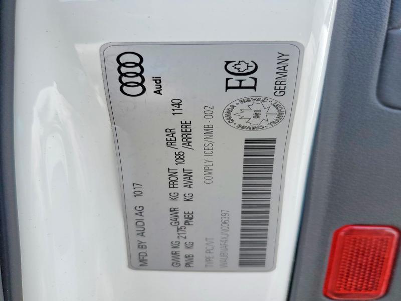 Aukcja sprzedaży 2018 Audi A4, vin: WAUBNAF4XJN006397, numer aukcji: 41583246