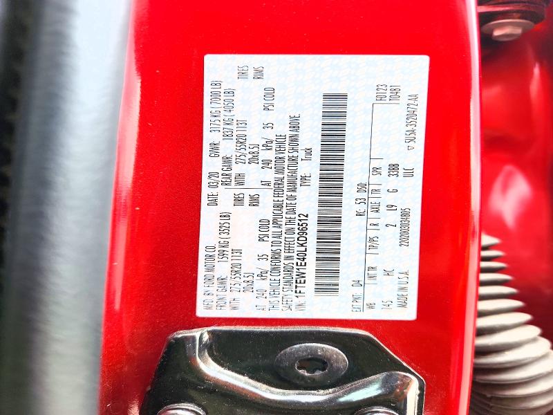 Aukcja sprzedaży 2020 Ford F150, vin: 1FTEW1E40LKD96512, numer aukcji: 79711755