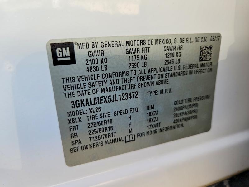 Продажа на аукционе авто 2018 Gmc Terrain, vin: 3GKALMEX5JL123472, номер лота: 45841406