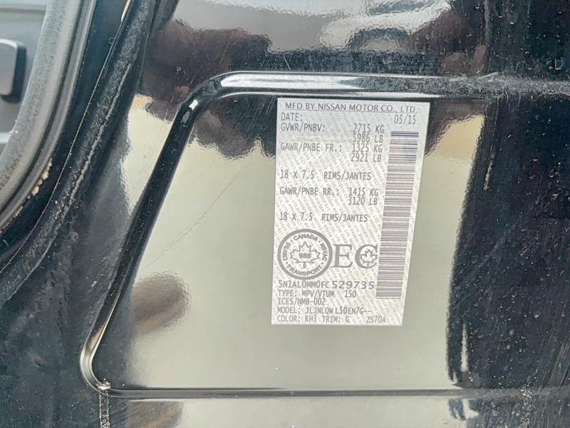 Aukcja sprzedaży 2015 Infiniti Qx60, vin: 5N1AL0MM0FC529735, numer aukcji: 79970405