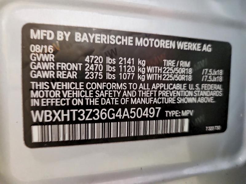 Продажа на аукционе авто 2016 Bmw X1, vin: WBXHT3Z36G4A50497, номер лота: 45766846