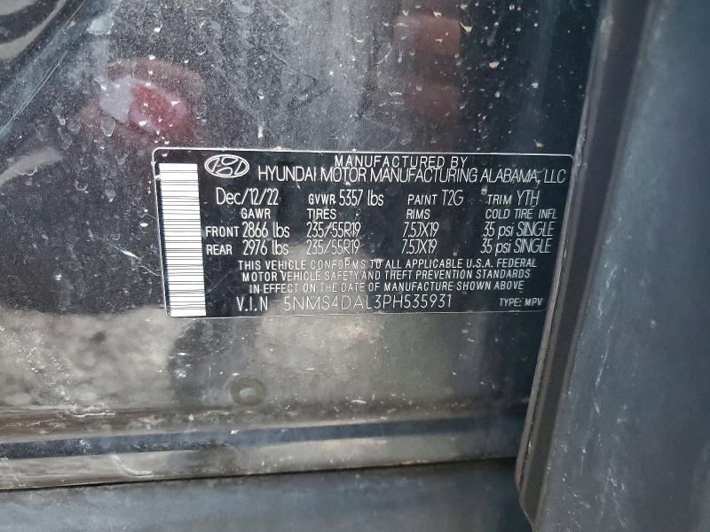 Продаж на аукціоні авто 2023 Hyundai Santa Fe, vin: 5NMS4DAL3PH535931, номер лоту: 79282125