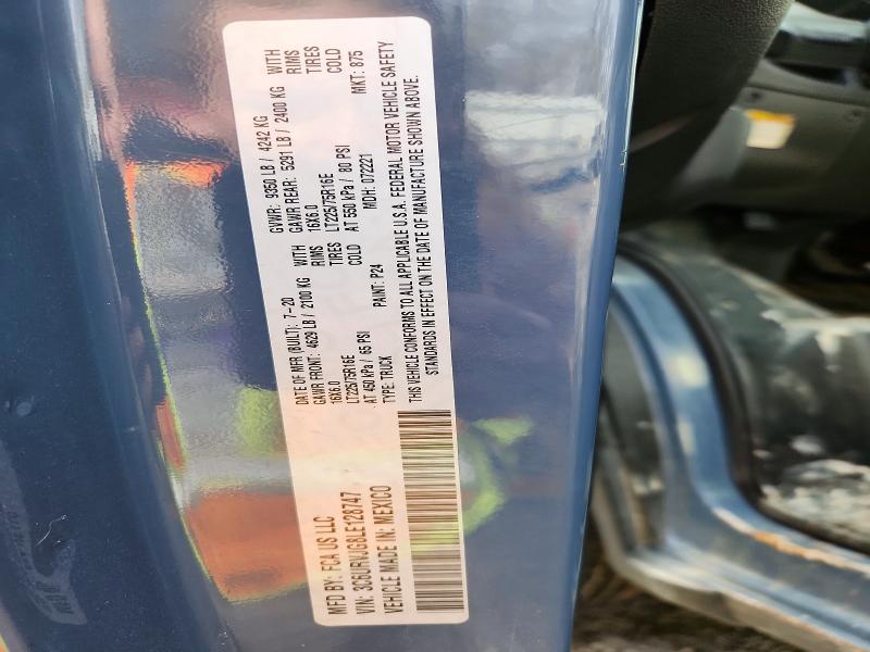 Aukcja sprzedaży 2020 Ram Promaster 3500, vin: 3C6URVJG8LE128747, numer aukcji: 45739916