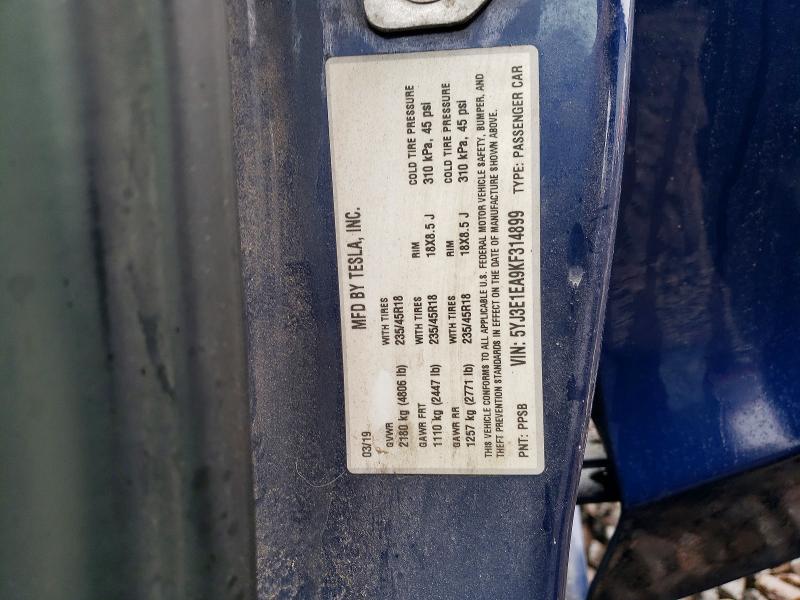 Aukcja sprzedaży 2019 Tesla Model 3, vin: 5YJ3E1EA9KF314899, numer aukcji: 41589186
