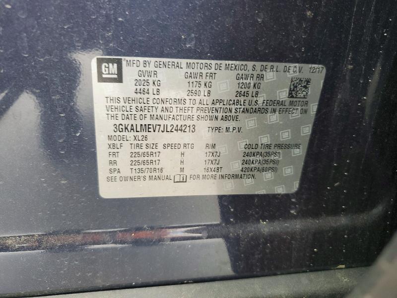 2018 Gmc Terrain მანქანა იყიდება აუქციონზე, vin: 3GKALMEV7JL244213, აუქციონის ნომერი: 48114166