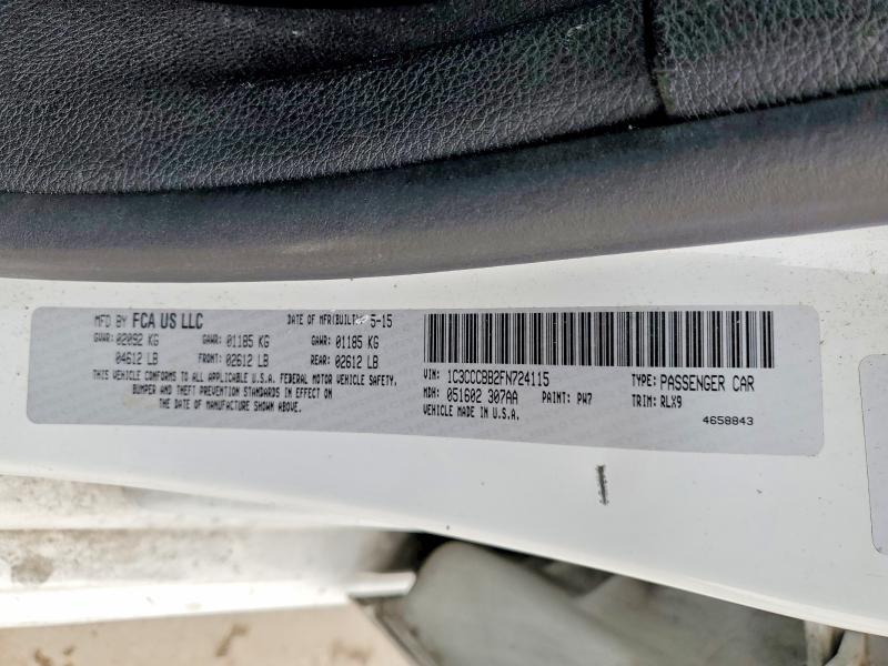 Aukcja sprzedaży 2015 Chrysler 200, vin: 1C3CCCBB2FN724115, numer aukcji: 45929926