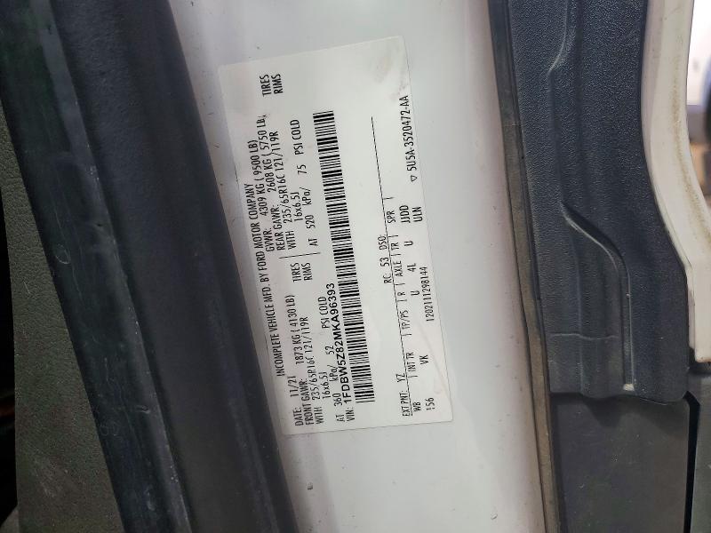 46997566 :رقم المزاد ، 1FDBW5Z82MKA96393 vin ، 2021 Ford Transit مزاد بيع