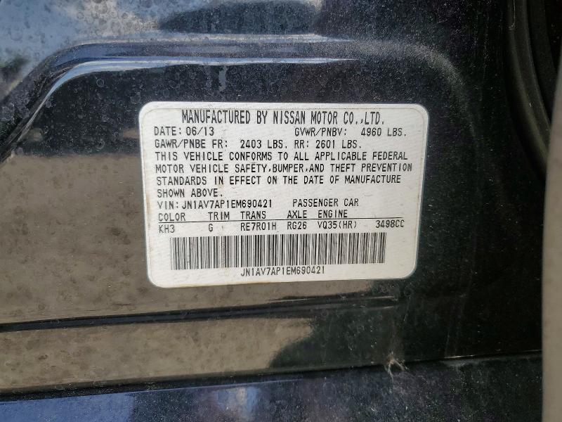 Продажа на аукционе авто 2014 Infiniti Q50 Hybrid, vin: JN1AV7AP1EM690421, номер лота: 41651116
