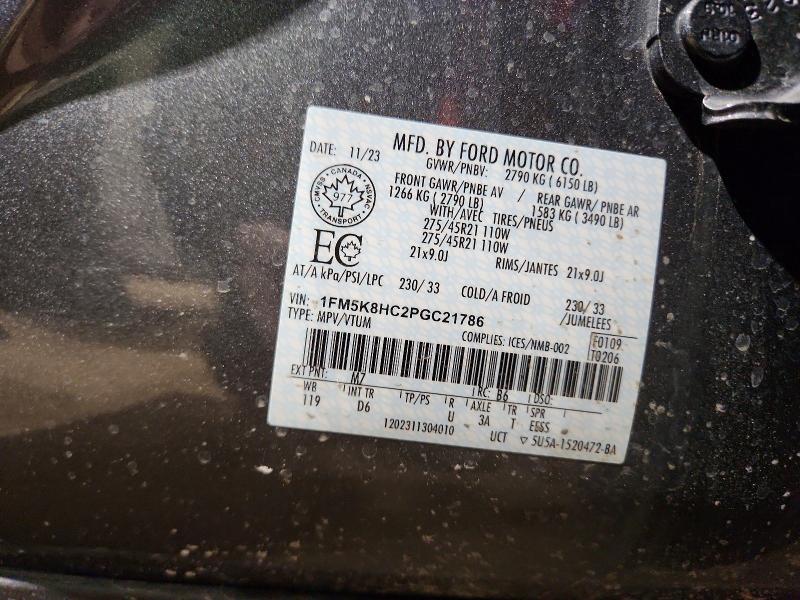 47790736 :رقم المزاد ، 1FM5K8HC2PGC21786 vin ، 2023 Ford Explorer مزاد بيع