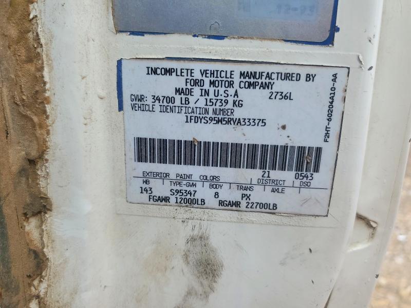 78631125 :رقم المزاد ، 1FDYS95W5RVA33375 vin ، 1994 Ford La9000 مزاد بيع