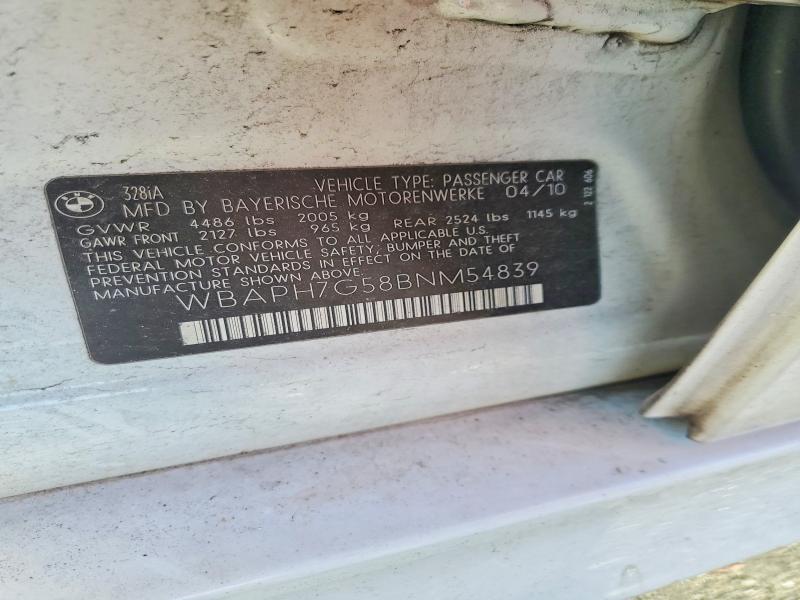 Продаж на аукціоні авто 2011 Bmw 328, vin: WBAPH7G58BNM54839, номер лоту: 46235556
