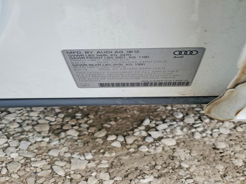 Продажа на аукционе авто 2012 Audi Q5, vin: WA1LFAFP7CA139816, номер лота: 48430616
