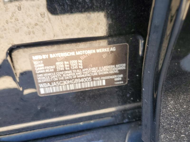 Продаж на аукціоні авто 2017 Bmw 530, vin: WBAJA5C30HG894005, номер лоту: 79447015