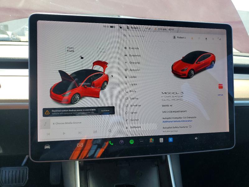 Продаж на аукціоні авто 2019 Tesla Model 3, vin: 5YJ3E1EB4KF194471, номер лоту: 46655736