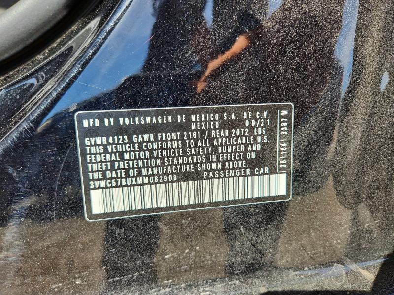 45870966 :رقم المزاد ، 3VWC57BUXMM082908 vin ، 2021 Volkswagen Jetta مزاد بيع