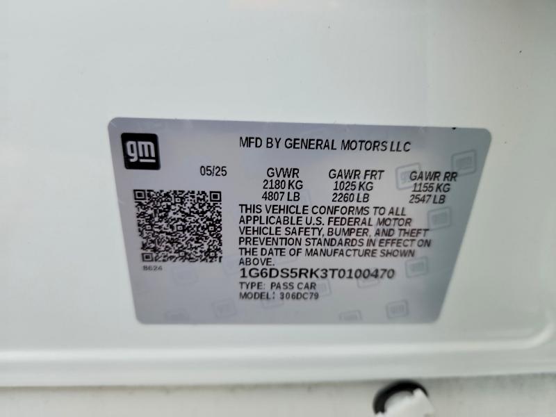 Auction sale of the 2026 Cadillac Ct5, vin: 1G6DS5RK3T0100470, lot number: 41586096