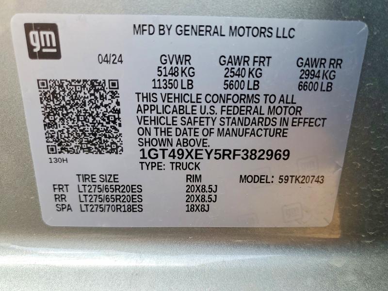 Продаж на аукціоні авто 2024 Gmc K3500, vin: 1GT49XEY5RF382969, номер лоту: 78563095