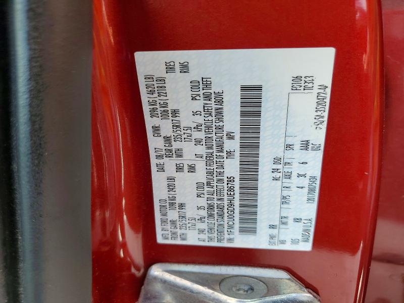 48315626 :رقم المزاد ، 1FMCU0GD9HUE86785 vin ، 2017 Ford Escape مزاد بيع