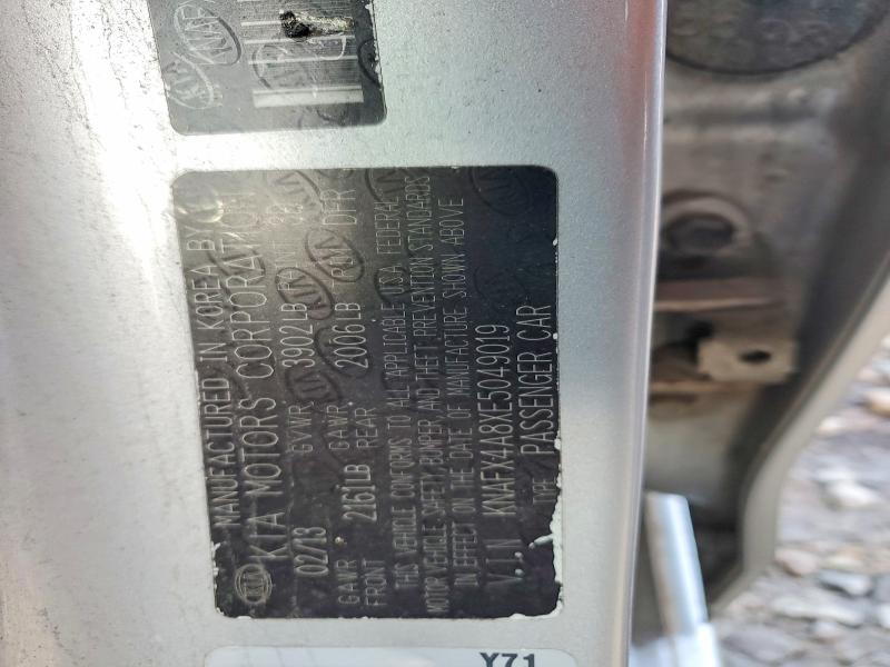 Aukcja sprzedaży 2014 Kia Forte, vin: KNAFX4A8XE5049019, numer aukcji: 45749696
