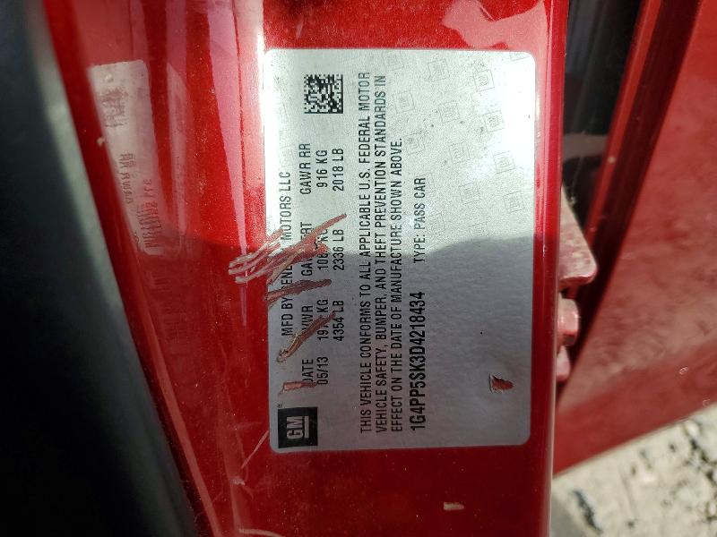 Aukcja sprzedaży 2013 Buick Verano, vin: 1G4PP5SK3D4218434, numer aukcji: 47840846