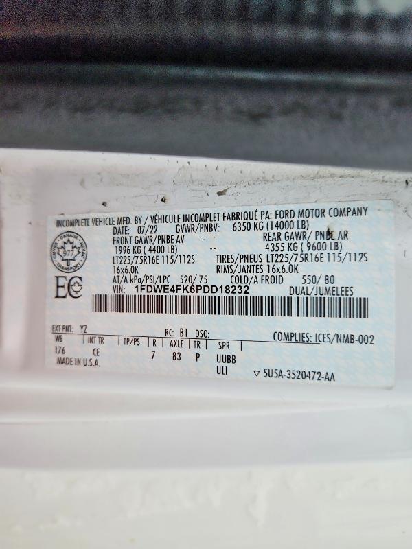 Aukcja sprzedaży 2023 Ford Econoline, vin: 1FDWE4FK6PDD18232, numer aukcji: 41788316