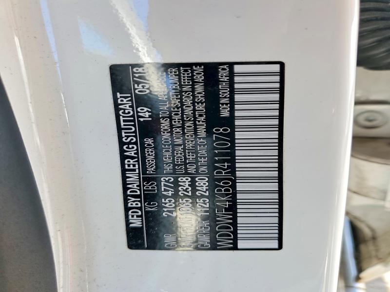 46635796 :رقم المزاد ، WDDWF4KB6JR411078 vin ، 2018 Mercedes-benz C مزاد بيع