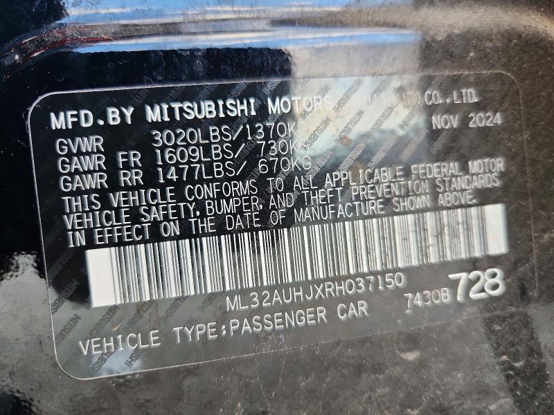 Продаж на аукціоні авто 2024 Mitsubishi Mirage, vin: ML32AUHJXRH037150, номер лоту: 79295865