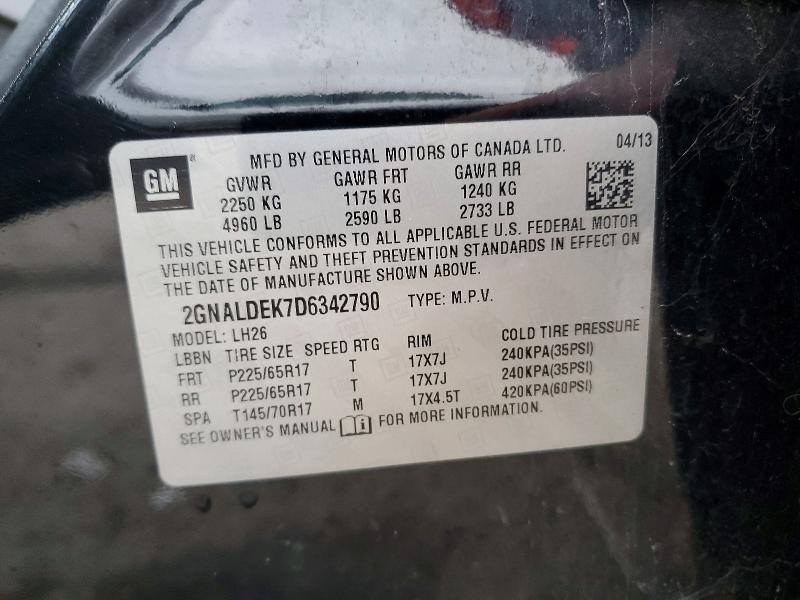 Продажа на аукционе авто 2013 Chevrolet Equinox, vin: 2GNALDEK7D6342790, номер лота: 79927425