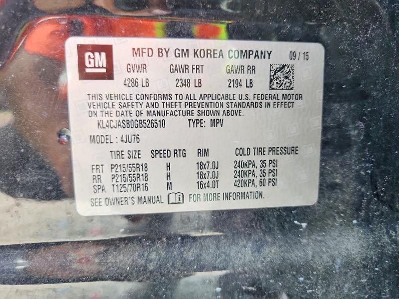 Продаж на аукціоні авто 2016 Buick Encore, vin: KL4CJASB0GB526510, номер лоту: 79620655