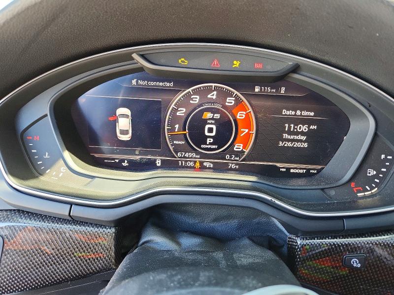2018 Audi S5 მანქანა იყიდება აუქციონზე, vin: WAUC4CF54JA012778, აუქციონის ნომერი: 47645386