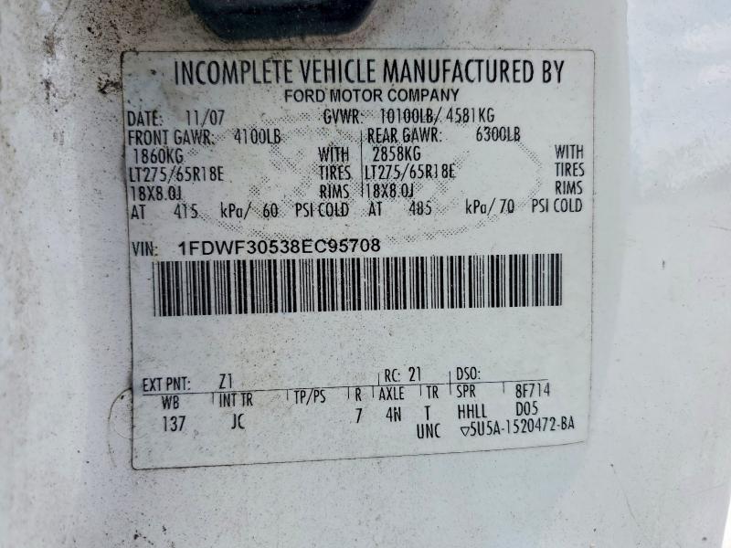 Продажа на аукционе авто 2008 Ford F350, vin: 1FDWF30538EC95708, номер лота: 52021146