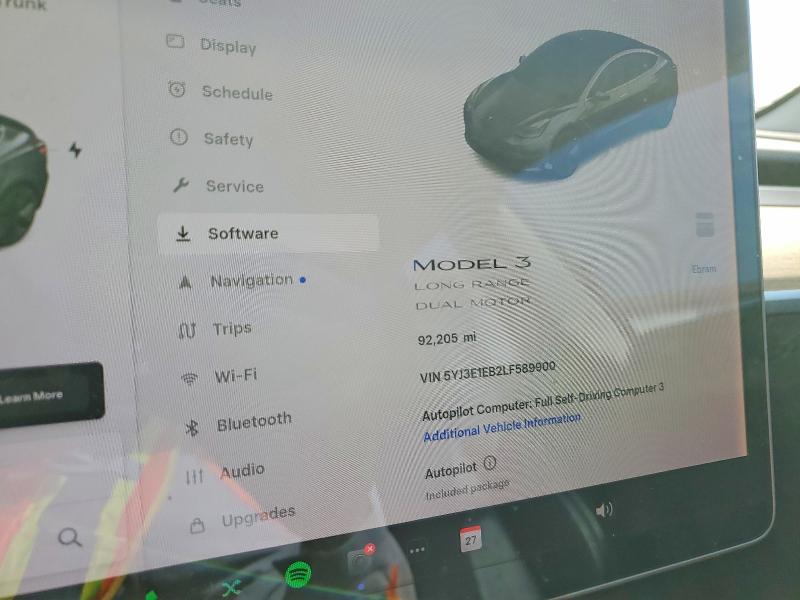 Продаж на аукціоні авто 2020 Tesla Model 3, vin: 5YJ3E1EB2LF589900, номер лоту: 47994286