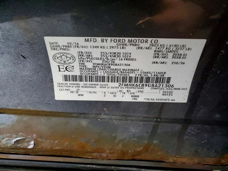 Продаж на аукціоні авто 2016 Ford Flex, vin: 2FMHK6C89GBA21306, номер лоту: 46856336