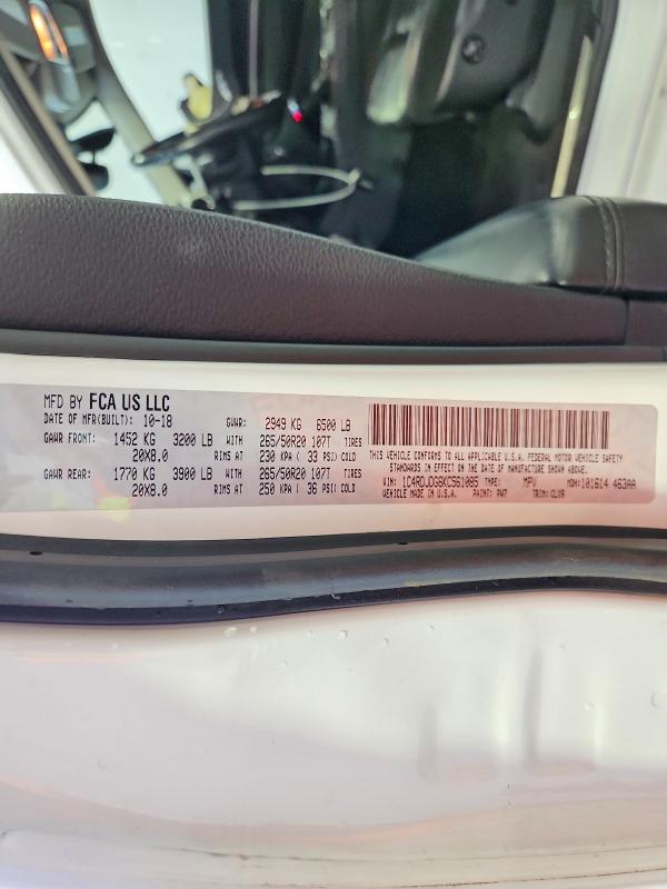 Продажа на аукционе авто 2019 Dodge Durango, vin: 1C4RDJDG6KC561085, номер лота: 46080946