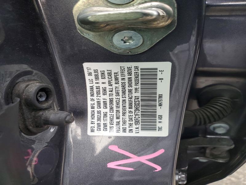 Продажа на аукционе авто 2017 Honda Civic, vin: 19XFC1F73HE023741, номер лота: 47167156