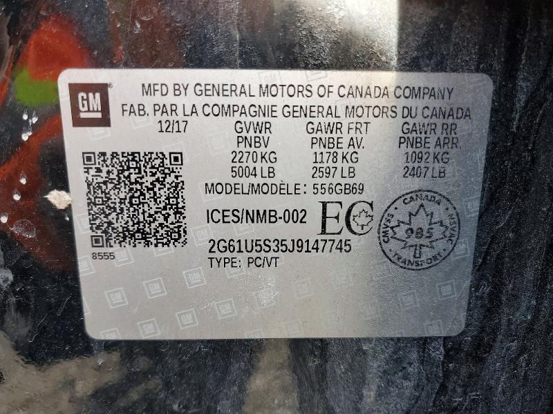 Aukcja sprzedaży 2018 Cadillac Xts, vin: 2G61U5S35J9147745, numer aukcji: 79731355