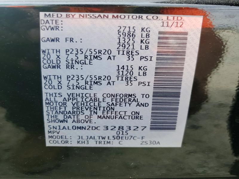 Продажа на аукционе авто 2013 Infiniti Jx35, vin: 5N1AL0MN2DC328327, номер лота: 48103516