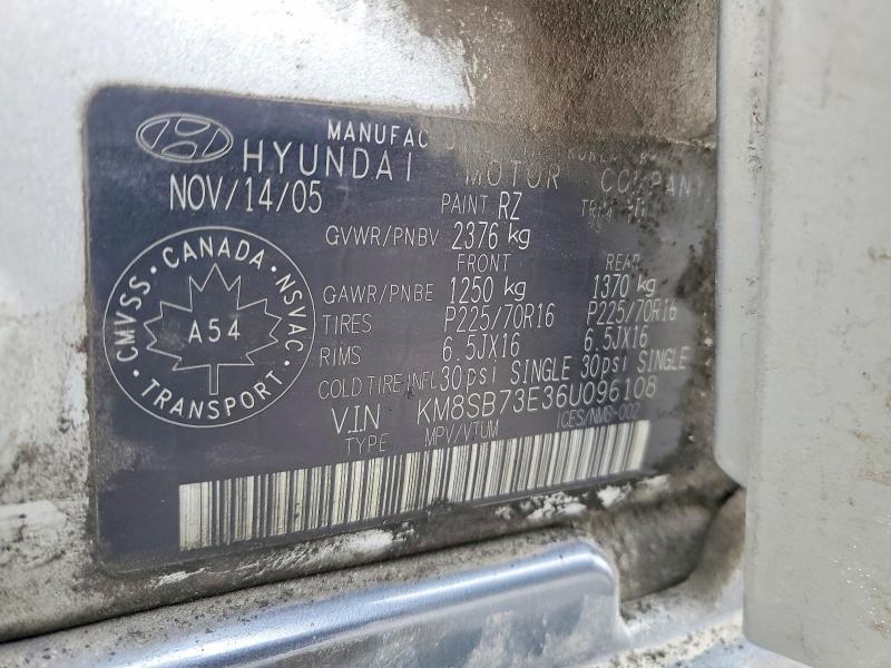 Продажа на аукционе авто 2006 Hyundai Santa Fe, vin: KM8SB73E36U096108, номер лота: 78720815