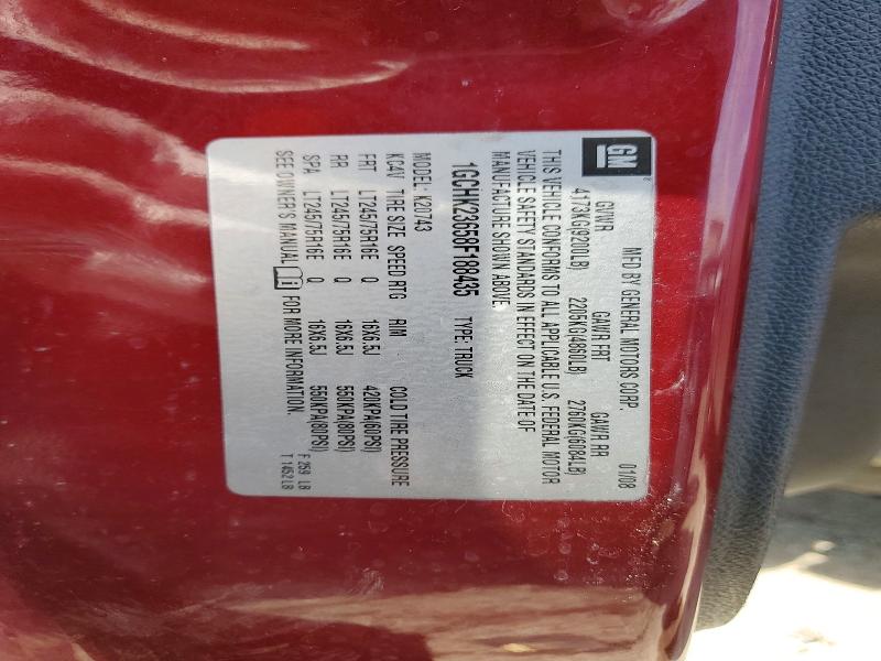 79608055 :رقم المزاد ، 1GCHK23658F188435 vin ، 2008 Chevrolet Silverado مزاد بيع
