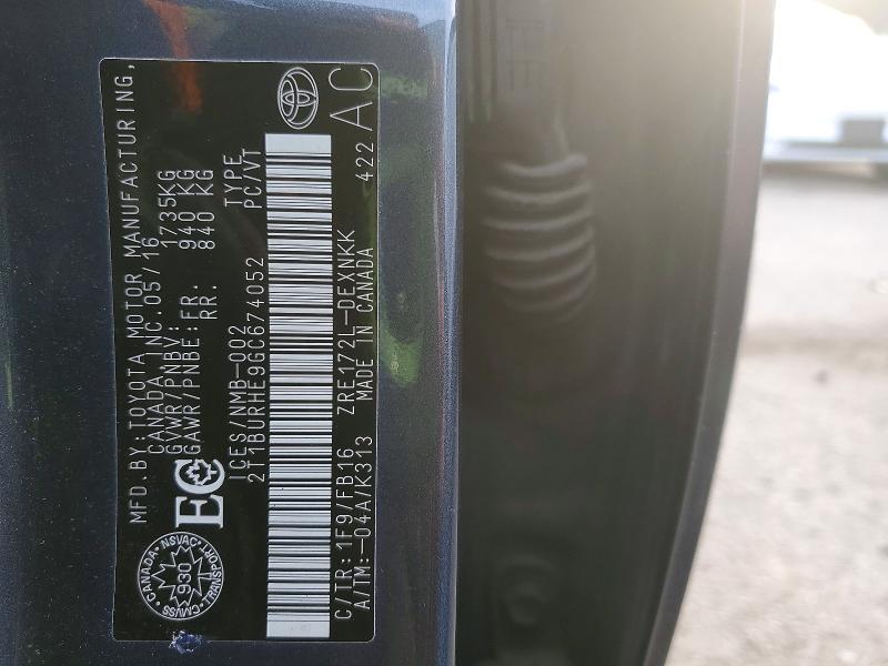 Aukcja sprzedaży 2016 Toyota Corolla, vin: 2T1BURHE9GC674052, numer aukcji: 79789505