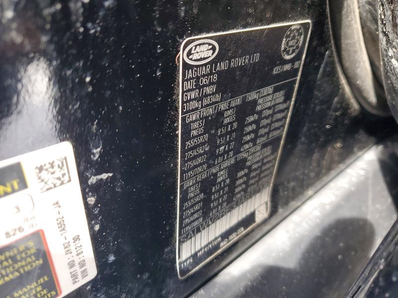 45979876 :رقم المزاد ، SALWV2RE3JA812130 vin ، 2018 Land Rover Range Rover Sport مزاد بيع