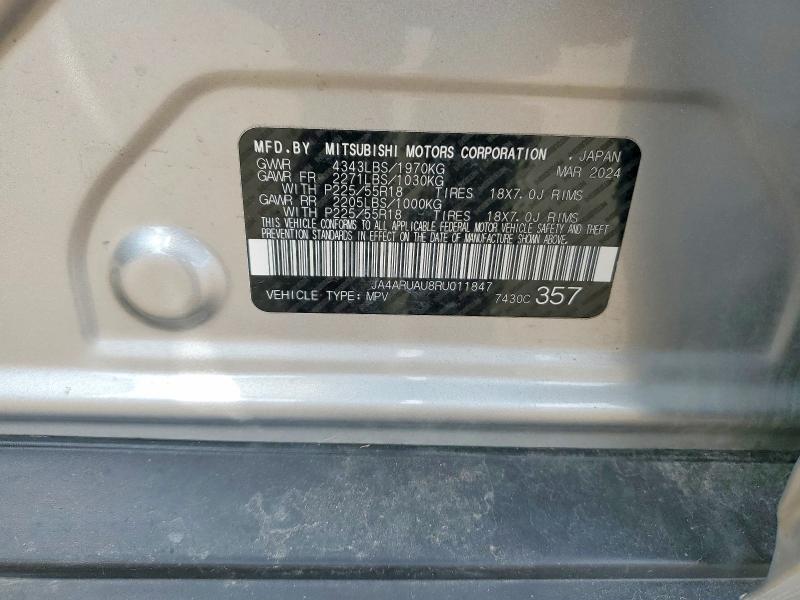 Aukcja sprzedaży 2024 Mitsubishi Outlander Sport, vin: JA4ARUAU8RU011847, numer aukcji: 47171146