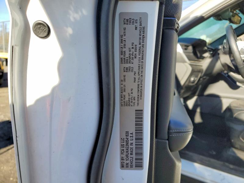 Продаж на аукціоні авто 2022 Jeep Grand Cherokee, vin: 1C4RJKAG3N8541838, номер лоту: 41657926